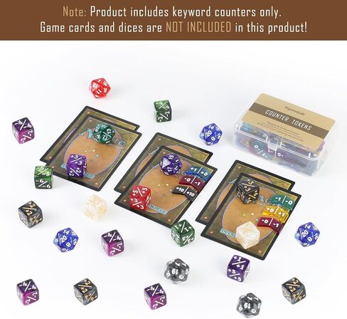 60Pcs MTG Counters/Keyword Counters for Magic The Gathering, Colorful Coded MTG Tokens, Improved Gameplay with This Great Magic The Gathering Gift/MTG Gift in Kuwait