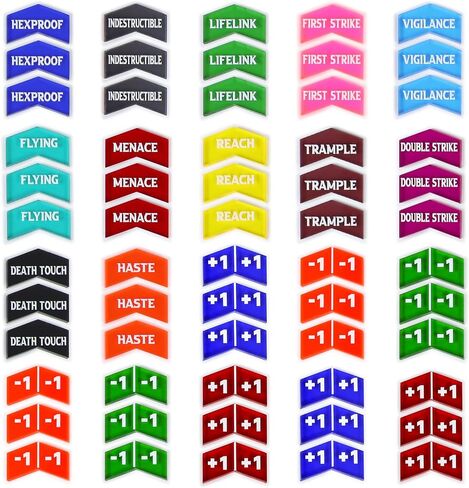 60Pcs MTG Counters/Keyword Counters for Magic The Gathering, Colorful Coded MTG Tokens, Improved Gameplay with This Great Magic The Gathering Gift/MTG Gift in Kuwait