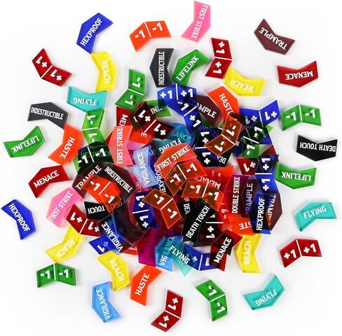 60Pcs MTG Counters/Keyword Counters for Magic The Gathering, Colorful Coded MTG Tokens, Improved Gameplay with This Great Magic The Gathering Gift/MTG Gift in Kuwait