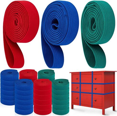 36 Pcs Variety Extra Large Moving Rubber Bands 42" 36" and 30" Rubber Straps Furniture Moving Supplies for Packing Pallets and Packing Blankets (Red,blue,green) in Kuwait