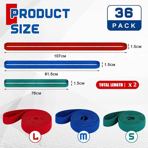 36 Pcs Variety Extra Large Moving Rubber Bands 42" 36" and 30" Rubber Straps Furniture Moving Supplies for Packing Pallets and Packing Blankets (Red,blue,green) in Kuwait