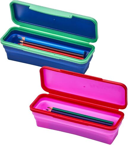 It's Academic Flexi Storage Box with Lid, Collapsible Pencil Case Design for Craft and School Supplies, 3-Pack in Saudi Arabia