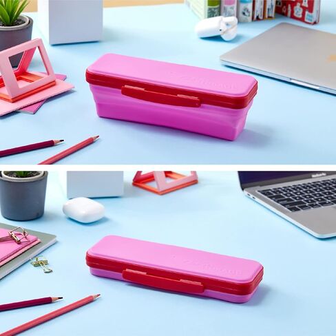 It's Academic Flexi Storage Box with Lid, Collapsible Pencil Case Design for Craft and School Supplies, 3-Pack in Saudi Arabia