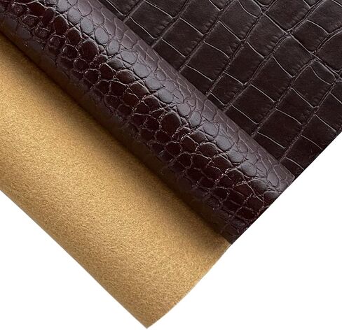12" x 53" Glossy Embossed Crocodile Texture Faux Leather Roll Synthetic Leather Crafts Fabric for Wallets Keychains Handbags Making Sewing Crafts Material (Dark Green) in Saudi Arabia