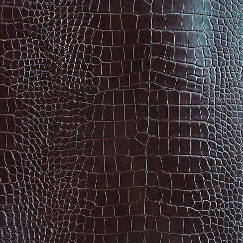 12" x 53" Glossy Embossed Crocodile Texture Faux Leather Roll Synthetic Leather Crafts Fabric for Wallets Keychains Handbags Making Sewing Crafts Material (Dark Green) in Saudi Arabia