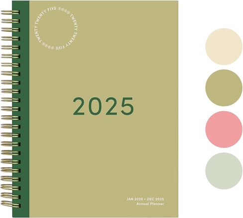 مخطط أسبوعي من Rileys 2023 - مخطط أجندة أسبوعية وشهرية سنوية، يناير - ديسمبر 2023، غطاء مرن، صفحات ملاحظات، ربط بسلك مزدوج (8 ​​× 6 بوصات، أخضر) in Kuwait