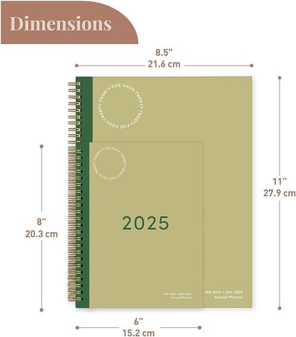 مخطط أسبوعي من Rileys 2023 - مخطط أجندة أسبوعية وشهرية سنوية، يناير - ديسمبر 2023، غطاء مرن، صفحات ملاحظات، ربط بسلك مزدوج (8 ​​× 6 بوصات، أخضر) in Kuwait