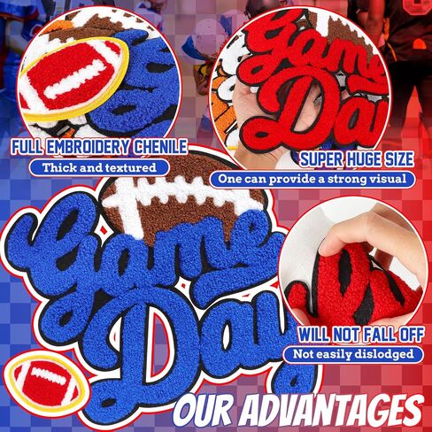 Iron On Embroidered Football Patches for Hats: Meneng 84PCS Football Helmet Sports Patch for Jackets Hoodies Backpacks - Star Stickers Sew On Applique for Football Enthusiasts Team Fans DIY Cratfs in Kuwait