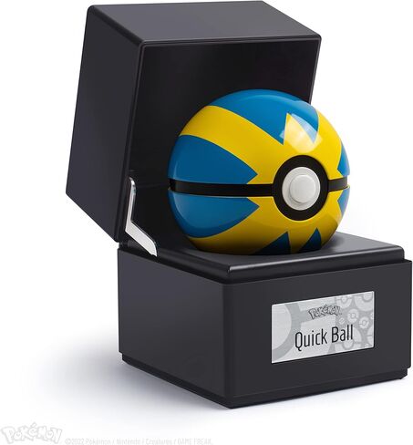 The Wand Company Pokémon Poké Ball Authentic Replicas - Realistic, Electronic, Die-Cast Poké Ball with Display Case Light Features (Quick Ball) in Saudi Arabia