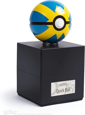 The Wand Company Pokémon Poké Ball Authentic Replicas - Realistic, Electronic, Die-Cast Poké Ball with Display Case Light Features (Quick Ball) in Saudi Arabia