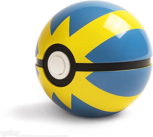 The Wand Company Pokémon Poké Ball Authentic Replicas - Realistic, Electronic, Die-Cast Poké Ball with Display Case Light Features (Quick Ball) in Saudi Arabia