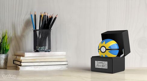 The Wand Company Pokémon Poké Ball Authentic Replicas - Realistic, Electronic, Die-Cast Poké Ball with Display Case Light Features (Quick Ball) in Saudi Arabia