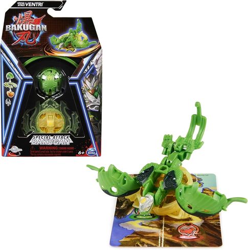 Bakugan, Special Attack Ventri, Spinning Collectible, Customizable Action Figure and Trading Cards, Kids Toys for Boys and Girls 6 and up in Saudi Arabia