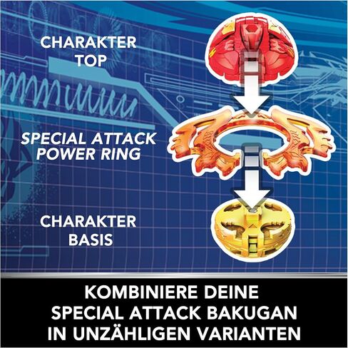 Bakugan, Special Attack Ventri, Spinning Collectible, Customizable Action Figure and Trading Cards, Kids Toys for Boys and Girls 6 and up in Saudi Arabia