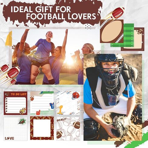 Thenshop 9 Pads Sport Sticky Notes Ball Self Stick Notepads 3x3 Inches Notes Cute Adhesive Memo Pad Gifts for Office Sports Birthday Party Favors(Basketball) in Kuwait