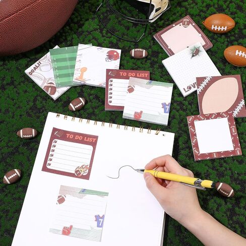 Thenshop 9 Pads Sport Sticky Notes Ball Self Stick Notepads 3x3 Inches Notes Cute Adhesive Memo Pad Gifts for Office Sports Birthday Party Favors(Basketball) in Kuwait