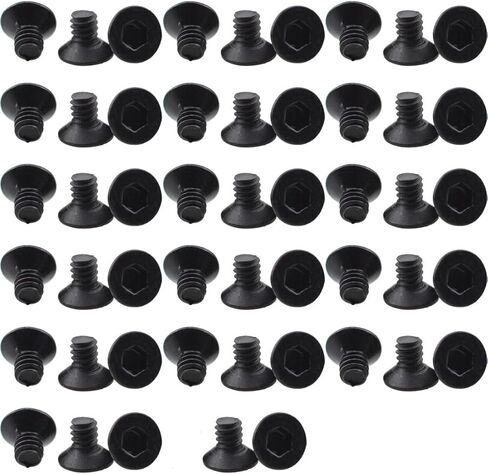 50PCS M2 5mm Grade 10.9 Alloy Steel Flat Hex Socket Head Cap Black Oxidation Screws (50, M2 5mm) in Kuwait