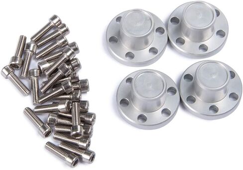 RCLions RC Car 1.9inch Wheel Rims Hub Cap for 1/10th Scale RC Electric Crawler Car (Black) in Kuwait