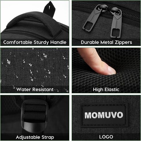 MOMUVO School Backpack for Men Teen Boys,College Bookbag Computer Compact Backpack for School Uni Travel Business Office, 15.6 inch, Black in Saudi Arabia