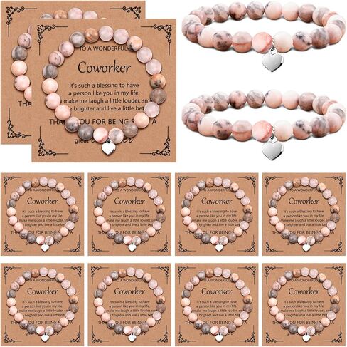Blosssound 12 PCS موظف الموظف أساور تقدير الموظف الهدايا بطاقات ملهمة لعيد ميلاد زميل العمل في المكتب in Kuwait