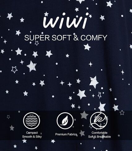 WiWi Viscose from Bamboo Nightgowns for Women Summer Tank Pajama Gowns Sleeveless Sleep Shirts S-XXL in Kuwait