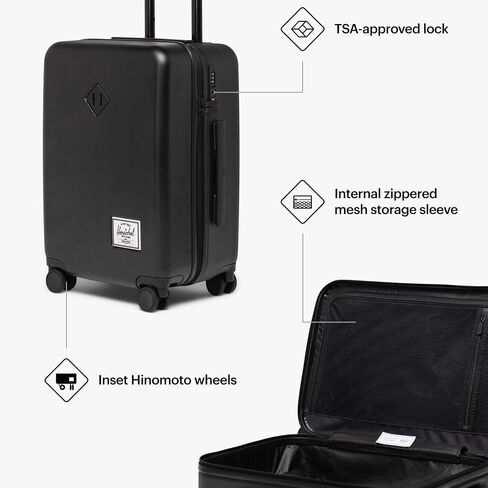 Herschel Hardshell Luggage with 360 Spinning Wheels, Retractable Telescopic Handle, Moonbeam in Saudi Arabia