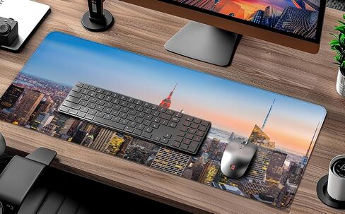 San Francisco Bay Bridge Night, Non-Slip Desk Pad, Desk Mat with Seamed Edges, Gaming Mouse Pad, Computer Mat Big Mousepad, Keyboard Mouse Mat for Office, Home(31.5 X 11.8 Inch, 3mm Thick) in Kuwait
