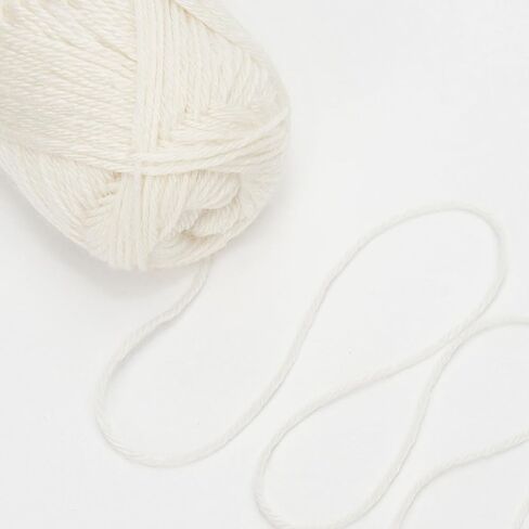 NICEEC 3 Skeins Soft Wool Yarn Glossy Wool Blend Yarn for Crochet Knitting Sport Weight Yarn for DIY Craft Spun Wool Yarn(3×50g/3×110yds)-Cream White in Kuwait