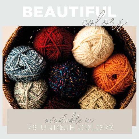 خيوط Lion Brand - صوف - صوف وسرعة - مطبوعات وخطوط - 3 عبوات مع مقياس الإبرة - 640-535 (River Run) in Kuwait