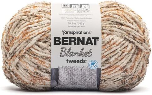 Bernat Blanket Twist Dove Yarn - 2 Pack of 300g/10.5oz - Polyester - 6 Super Bulky - Knitting/Crochet in Saudi Arabia