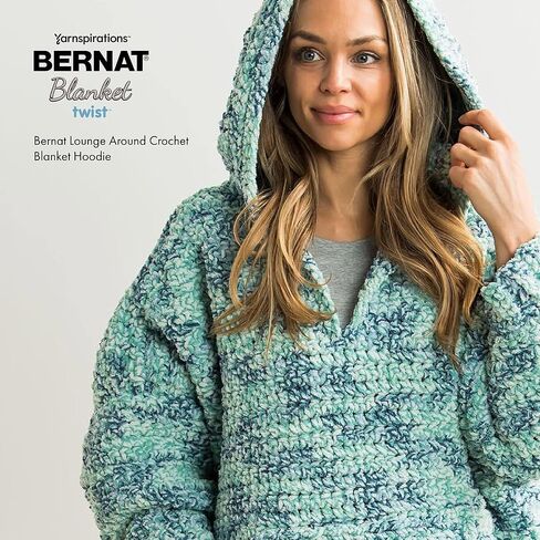 Bernat Blanket Twist Dove Yarn - 2 Pack of 300g/10.5oz - Polyester - 6 Super Bulky - Knitting/Crochet in Saudi Arabia