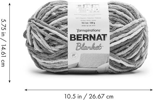 Bernat Blanket Twist Dove Yarn - 2 Pack of 300g/10.5oz - Polyester - 6 Super Bulky - Knitting/Crochet in Saudi Arabia