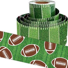 Football Bulletin Board Border 49.2ft Sports Field Border Two Sided Printed Classroom Decoration