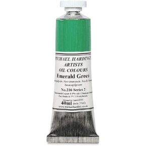 Michael Harding Artist Oil Colours, Emerald Green, 40ml Tube, 21640