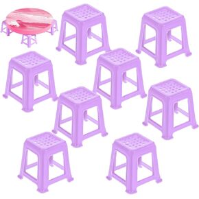 8pcs Canvas Stands for Paint Pouring,Paint Pouring Supplies,Plastic Mini Canvas Feet Risers Solid Color Canvas Support Stands Non Skip Paint Pouring Supplies Tools for Fluid Acrylic, Purple