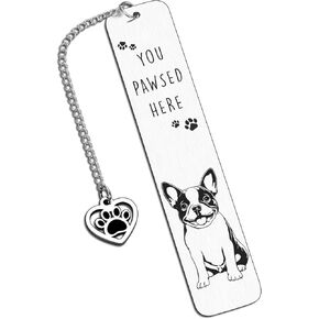 Boston Terrier Gifts for Women Men Dog Bookmarks Funny Book Marks for Reading Women Men Gifts for Boston Terrier Lovers Dog Lovers Dog Valentines Bookmark for Booklovers Veterinary Gifts