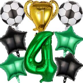 8PCS 32 inch Number 9 Balloon Soccer Balloons,Number Balloons Soccer Birthday Party Decorations,Suitable for Birthday Party World Cup Soccer Sports Theme Party Decorations