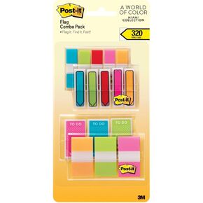 Post-it Flags Combo Pack, .47 Wide and .94