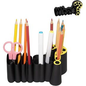 Novelty What Word Shape Pen Holder Pencil Holder Desktop Organizer for Desk Home Office School