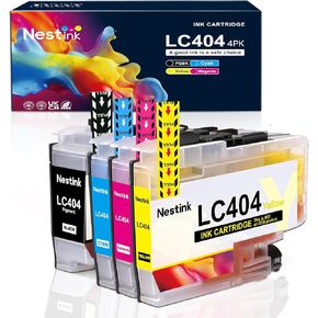 LC404 4 Pack High Yield Compatible Ink Cartridges Replacement for Brother LC 404 LC-404 LC404BK to Use with MFC-J1205W MFC-J1215W (4-Pack, Black Cyan Magenta Yellow)