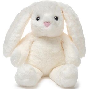 Bearington Nibbs The Stuffed Rabbit Plush, 15 Inch White Bunny Stuffed Animal, White Easter Bunny