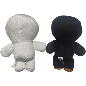 New Black Plush White Plush Stuffed Cute Stuff plushie Gift for Kids Adult Xmas Gifts (2pcs)