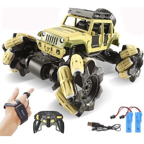 Remote Control Car, 1:16 Drift RC Cars 360° Rotating 4WD 2.4Ghz Gesture Sensor Watch Monster Truck for Kids Stunt Climbing Car Rechargeable Batteries