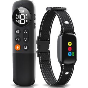 Dog Shock Collar with Remote Control, 1600ft Range Waterproof Rechargeable 3 Modes Anti-Bark Training Collar E Collar with Beep Vibration Shock Mode for Small to Large Dogs 5-110 lbs