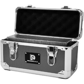 XC Titan Metal Slab Case | PSA BGS CGC SGC | صدر الألمنيوم الشاق للرياضة والتجارة المتدرجة | علبة بطاقة PSA ومربع قبو تخزين الألواح المتدرج (أسود)