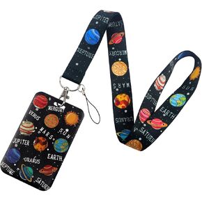 Cute Rainbow Badge Holder with Lanyard, Autism Awareness Neck Lanyard & Sliding Card Holder, Be Kind Rainbow Keychain Lanyards for Kids, Nurse, Women