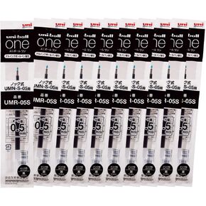 Mitsubishi Pencil Uniball One Gel Ballpoint Pen, 0.5, Red, 10 Pieces