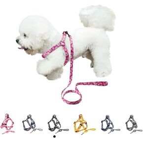 Dog Leash Set Adjustable No Pull, Suitable for Small, Medium and Large Dogs Anti-Twist Perfect Dog Collar Leash Cover, Suitable for Hiking, Dog Training(Yellow,XS)