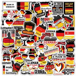 62Pcs Germany Stickers Pack, Aesthetic Graphic Vinyl Waterproof Sticker Decals for Water Bottle,Laptop,Phone,Skateboard,Scrapbooking,Bumper Choice for Kids Teens Adults Fans for Party Supply