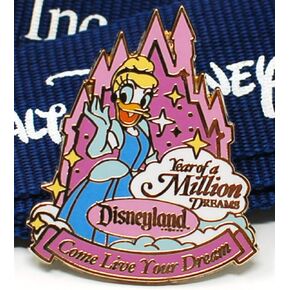 Cinderella Daisy Duck "Year of a Million Dreams" Disney Collectible Trading Pin, Lanyard and Badge Holder …